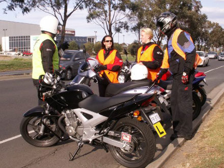 Learner riders getting used to Victoria’s new Graduated Licensing System (GLS)